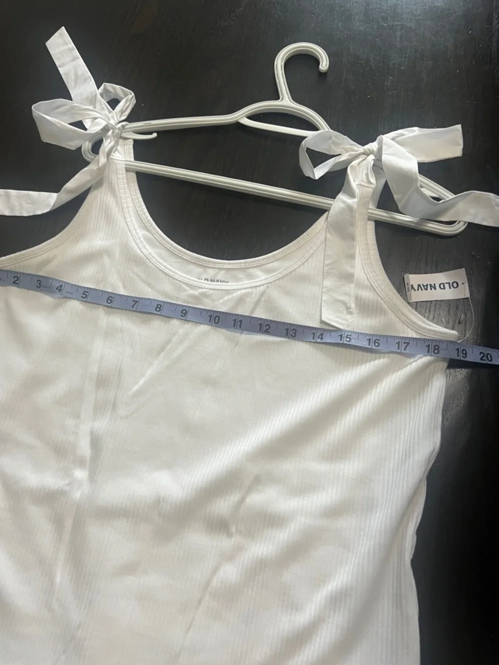 NWT Old Navy White Tie-Shoulder Ribbed Tank Body Suit XXL - Picture 11 of 15